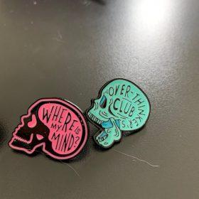 "Where Is My Mind" & "Overthinker's Club" Pins (2Pcs) photo review