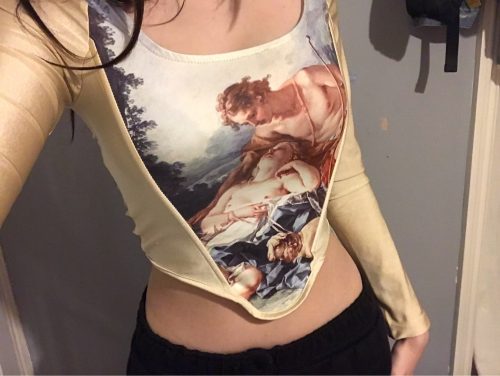 Aesthetic Painting Print Crop Top photo review