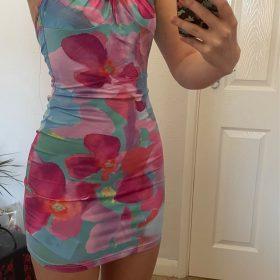 Colorful Tie-Dye Backless Summer Dress photo review