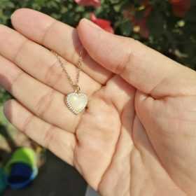 Gold Plated Opal Heart Necklace photo review